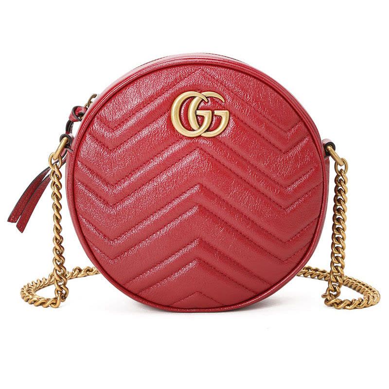 【预定】GUCCI GG Marmont 圆形单肩包 迷你 550154 18x18x6CM图片