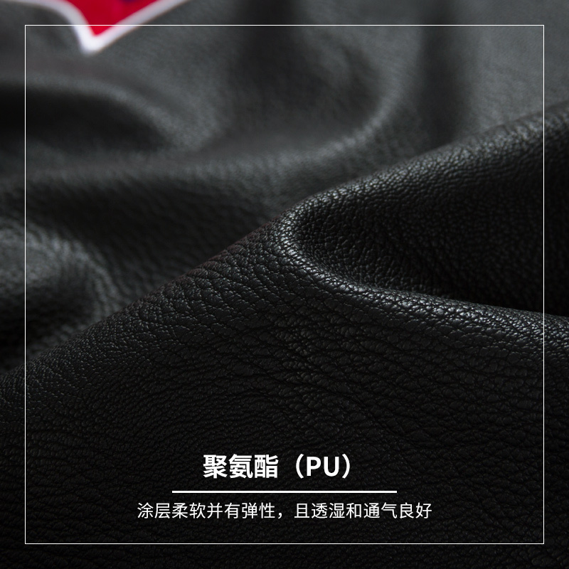 海德斯曼2019新款皮夹克男 时尚徽章青年外套 飞行员皮夹克30080