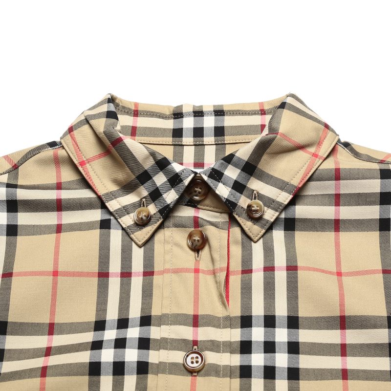 BURBERRY 博柏利 女士 棉质系腰衬衫式连衣裙 80245851