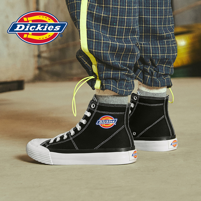 Dickies帆布鞋男高帮2021春季百搭休闲鞋情侣板鞋203N50LXS25