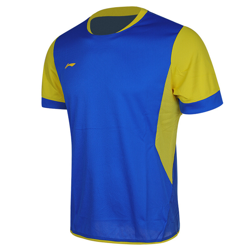 李宁足球短袖男子足球服上衣透气运动t恤