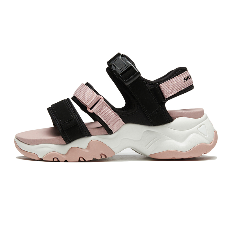 Skechers斯凯奇女鞋新款休闲魔术贴凉鞋户外沙滩凉拖鞋66666302