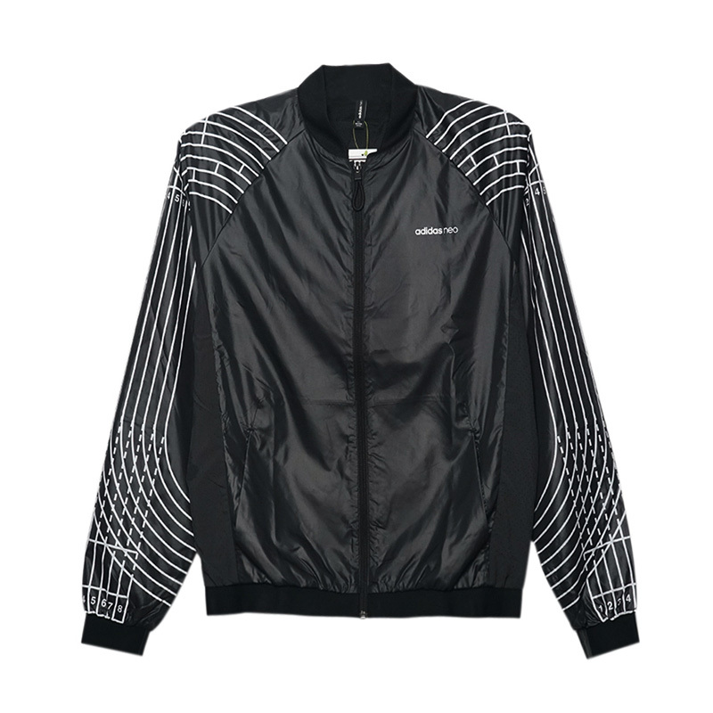 ADIDAS阿迪达斯NEO防风服秋季男子立领夹克外套DM2188