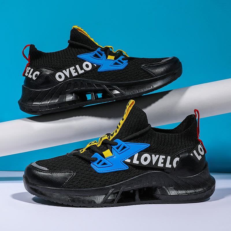 Ceba飞织透气男士休闲椰子鞋2021韩版街头个鞋增高网布跑步球鞋图片