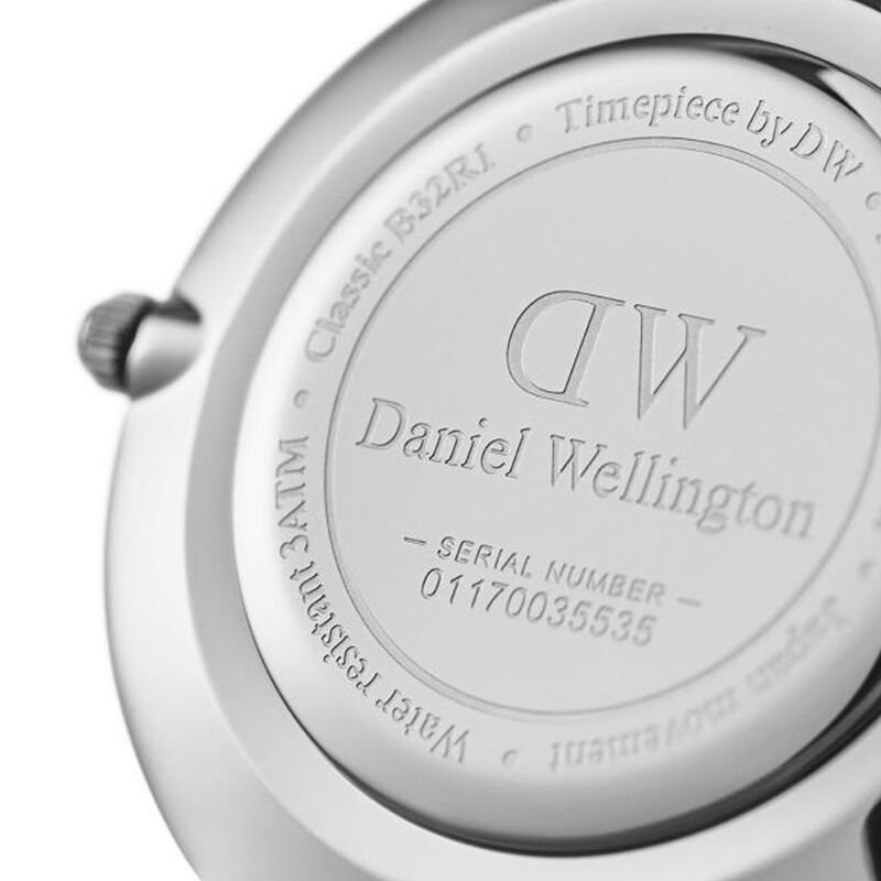 dw女表28mm白盘银边欧美简约风格学生手表时尚石英表dw00100243