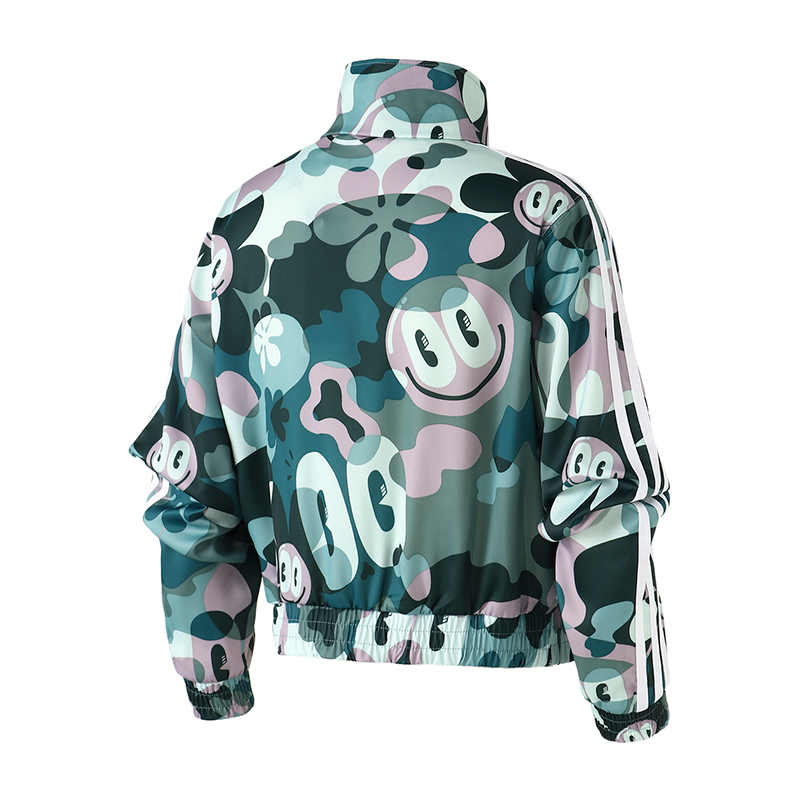 Adidas阿迪达斯三叶草女装印花运动休闲服夹克外套DV2668