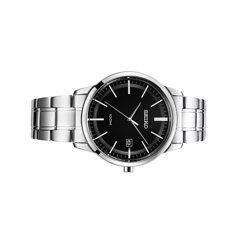 精工（SEIKO）石英表 男 商务休闲金属钢带石英男士表 SGEH09J1 SGEH09J1