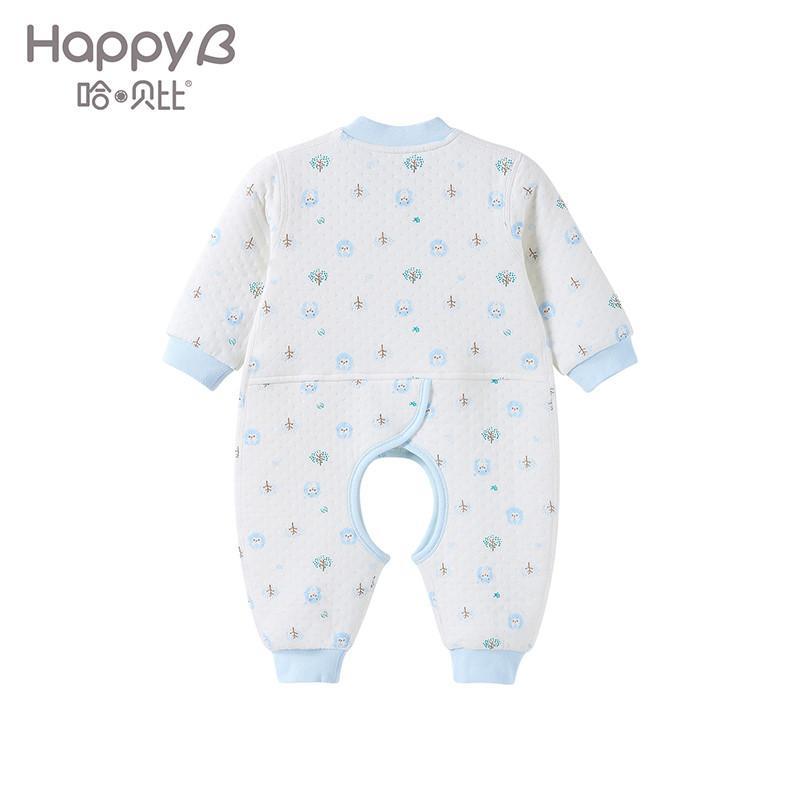 哈贝比（happyB） 哈贝比 婴儿内衣 婴儿连体衣 冬季开档三个月宝宝衣服哈衣爬服