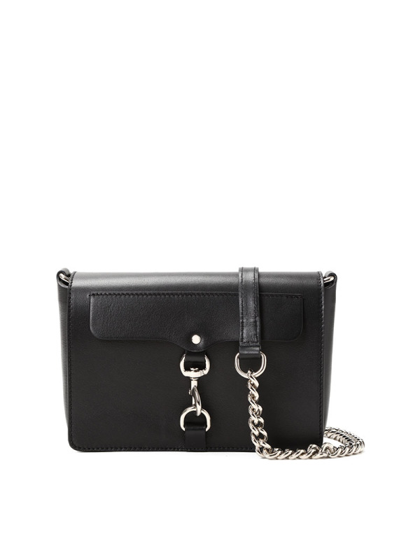 瑞贝卡·明可弗 REBECCA MINKOFF Mab Flap 斜挎包HU18EGRX82 银扣 女士斜挎包