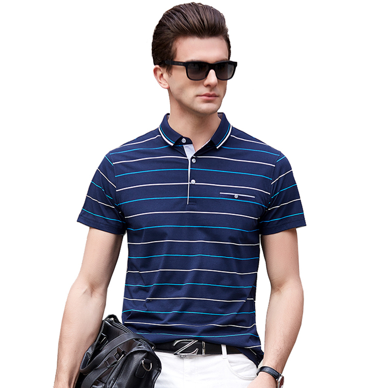 恒源祥短袖t恤男休闲上衣中年夏季款修身polo衫