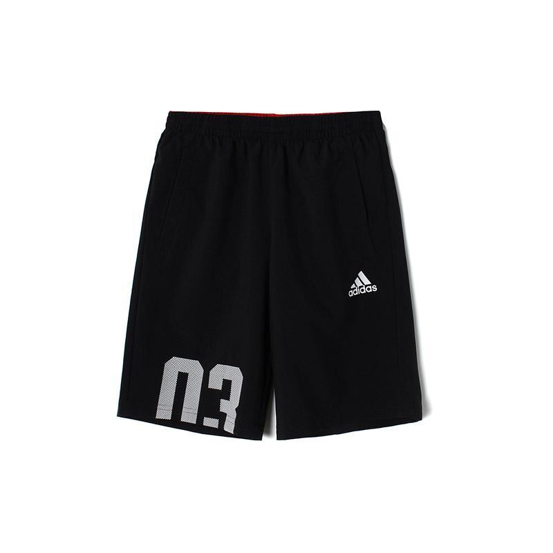 adidas阿迪达斯男童运动短裤休闲运动服CX3486 110 CX3486黑+白