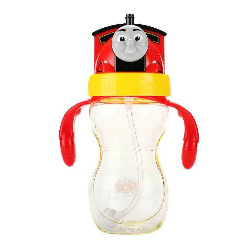 托马斯和朋友thomasfriends儿童水杯3d卡通双柄pa吸管杯宝宝小火车300
