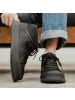 男鞋日系加绒高帮板鞋秋冬真皮厚底耐磨马丁靴户外休闲工装靴