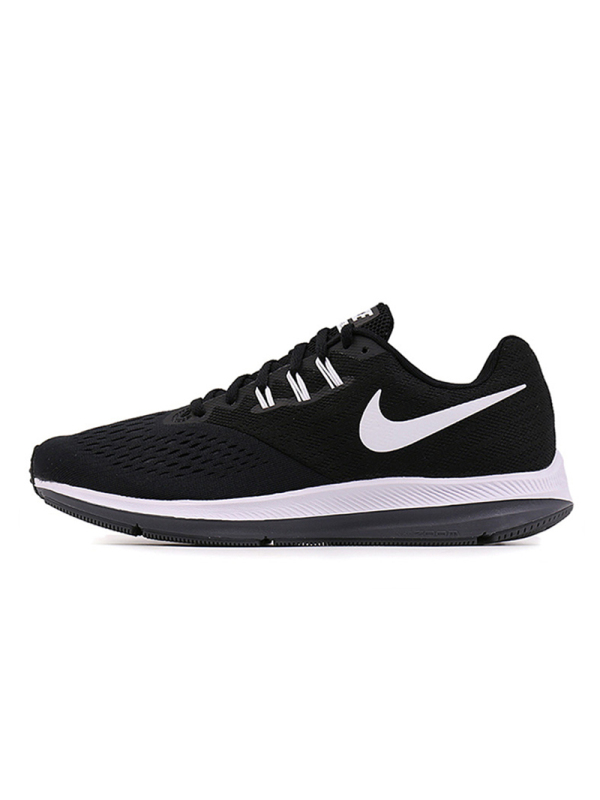NikeZoomWinflo4黑白男子缓震轻便跑步鞋898466-001