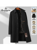 可脱卸金貂绒内胆双面呢羊毛大衣秋冬男士长款双面呢大衣男装外套