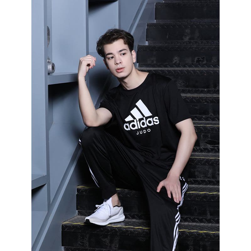 adidas阿迪达斯男式运动休闲T恤圆领短袖ADICTJ-BW-1图片