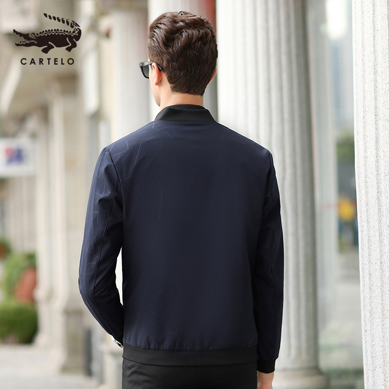 卡帝乐鳄鱼cartelo男士外套中年男装春季商务休闲薄款3050岁上衣春秋