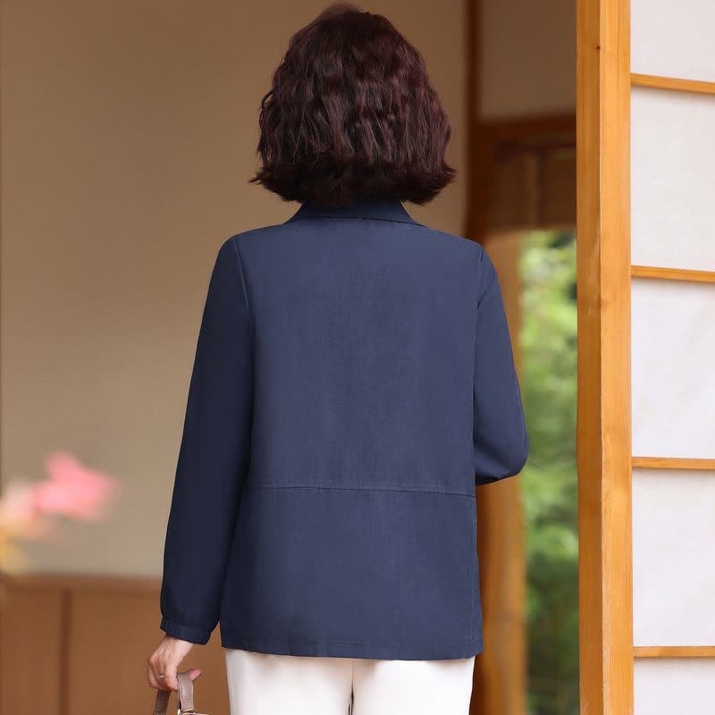 年女装新款妈妈装外套秋40岁中老年人薄款开衫秋装洋气婆婆装图片