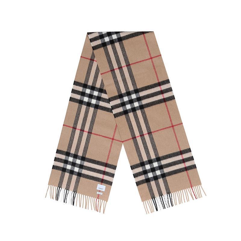 BURBERRY 博柏利 男女通用款山羊绒格纹围巾 80155271