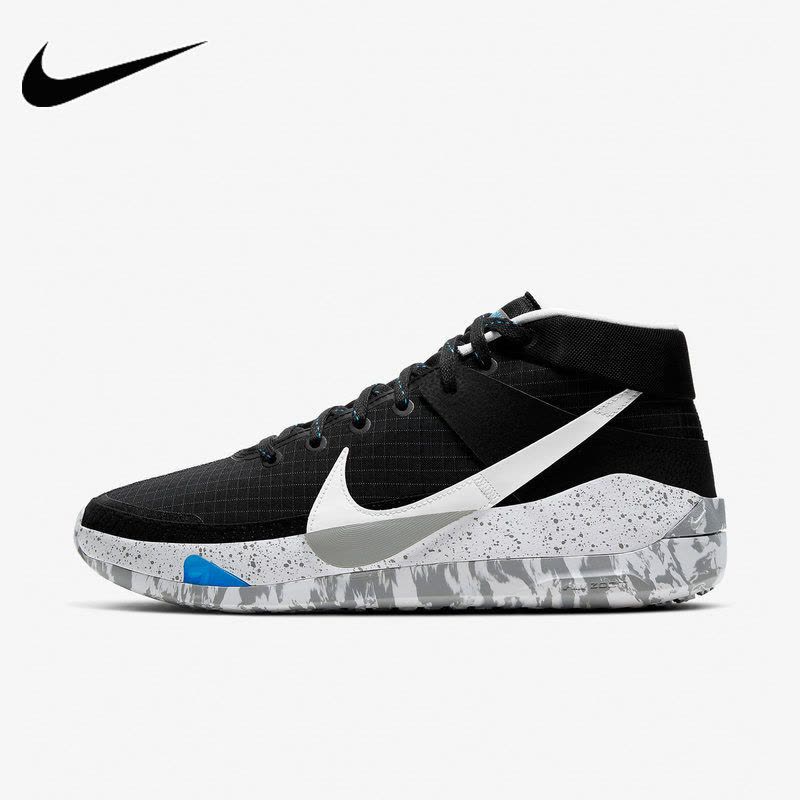 NIKE耐克男鞋KD 13 EP 杜兰特13代气垫黑白实战篮球鞋CI9949-001图片