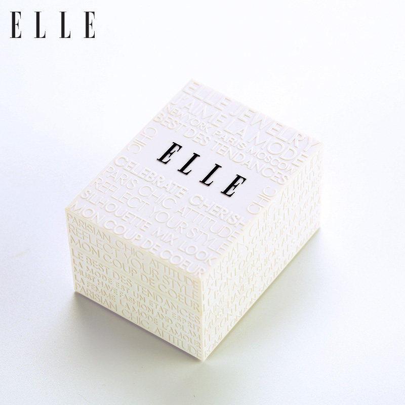 ELLE耳环 女士 S925 银饰 红宝石镀铑饰品 一心一意系列来自法国 日韩风格 耳坠 送恋人 8069100