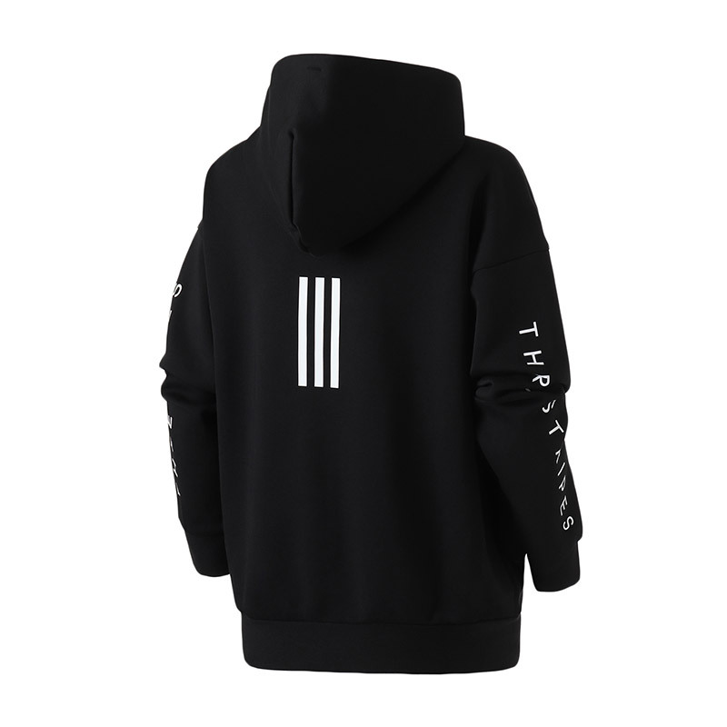 【自营】adidas女服夹克外套针织连帽休闲运动服DV0780 L DV0780黑色
