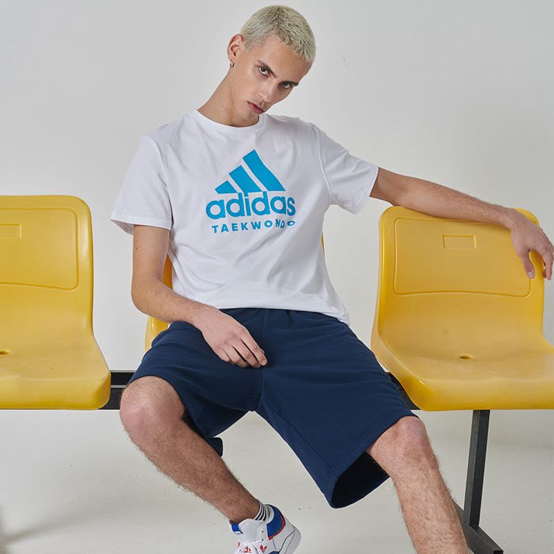 adidas阿迪达斯跆拳道休闲男装圆领运动短袖 速干跑步T恤ADICTT-WBU-1图片