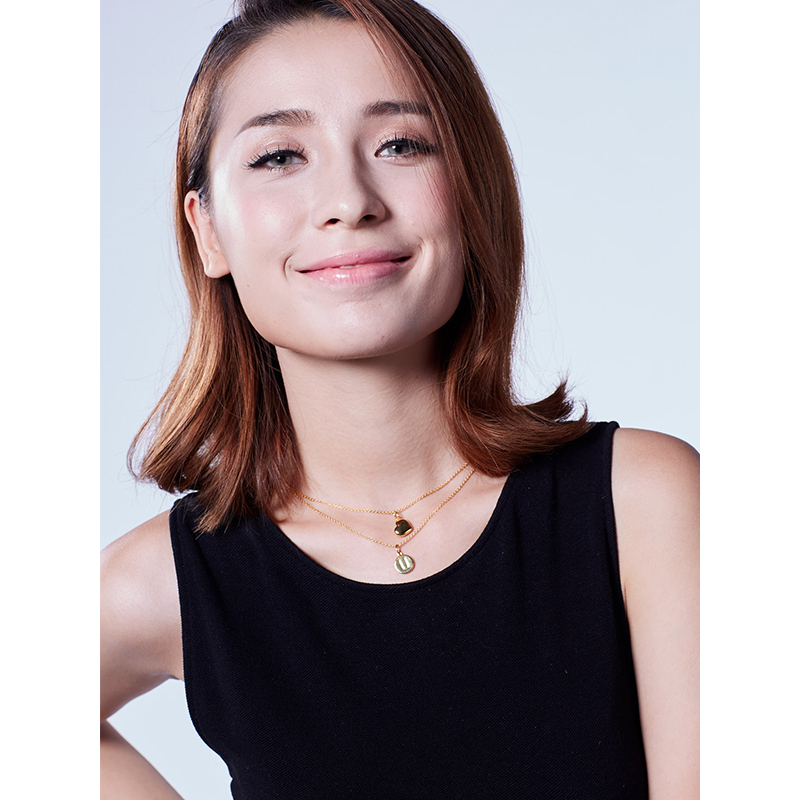 东祥黄金吊坠女款DIY黄金吊坠米兰金爱印系列时尚心形3d黄金吊坠