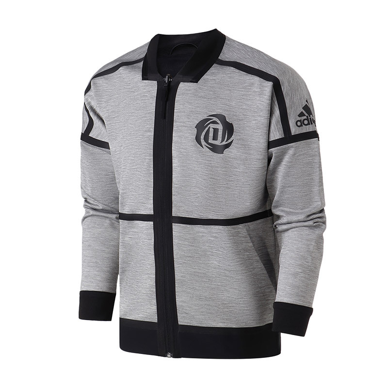 adidas男服夹克外套篮球罗斯ZNE休闲运动服DY3233 L DY3233灰色