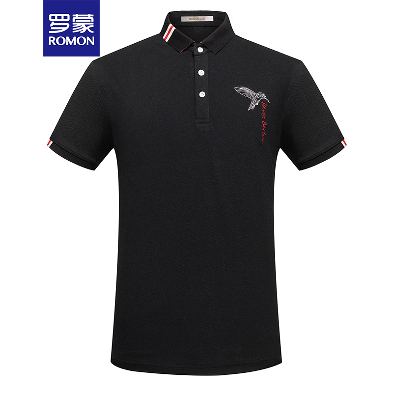 罗蒙(ROMON)夏季男士商务休闲短袖Polo衫14LP1917