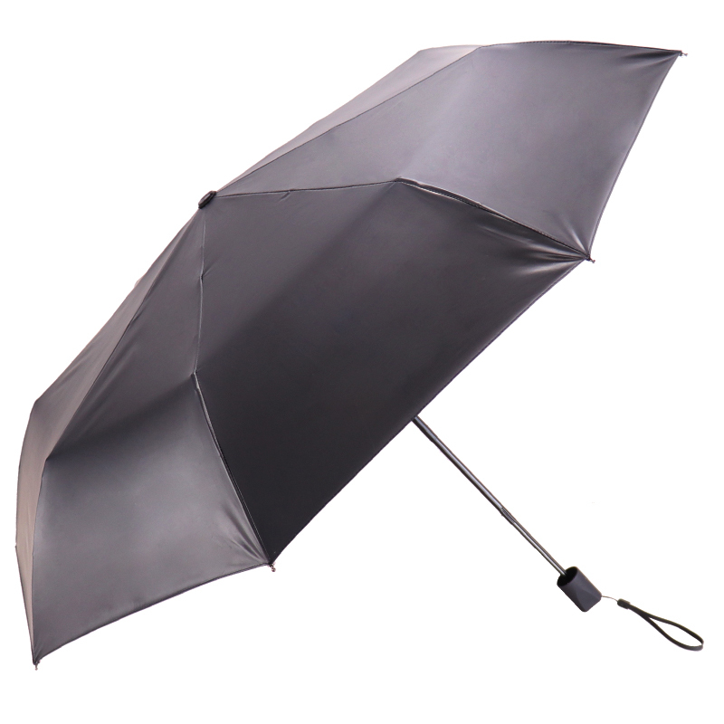 天堂伞 全遮光黑胶转印三折小黑伞晴雨伞太阳伞 L30608DLCJ