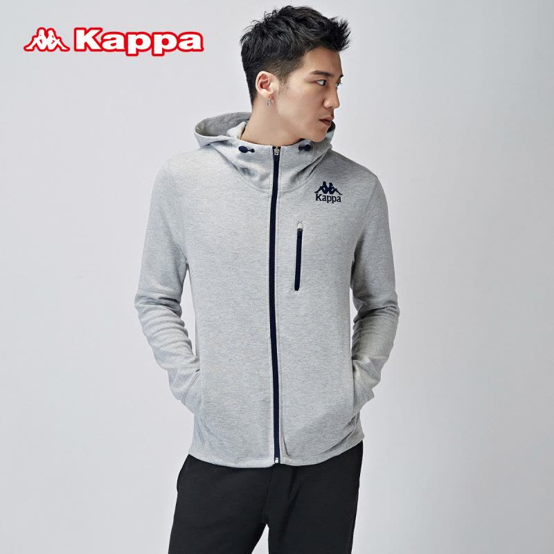 Kappa卡帕背靠背男运动卫衣连帽开衫运动服休闲百搭外套K0612MK05图片