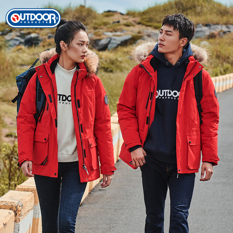 outdoorproducts运动户外女式连帽羽绒服情侣款羽绒服ofyr194200