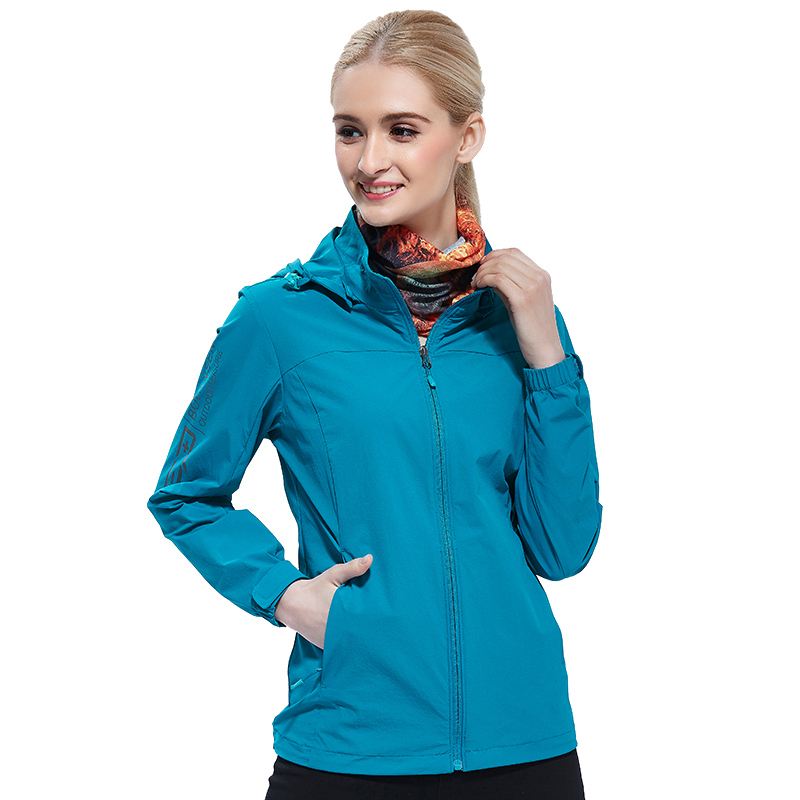 德国波梵森春夏季户外运动皮肤衣防晒衣防晒服女皮肤风衣透气外套