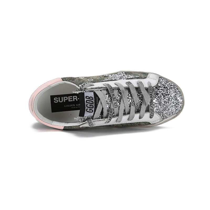 GOLDEN GOOSE 黄金鹅 女士 闪光面料配皮系带休闲鞋运动鞋板鞋脏脏鞋 GWF00101 F001638
