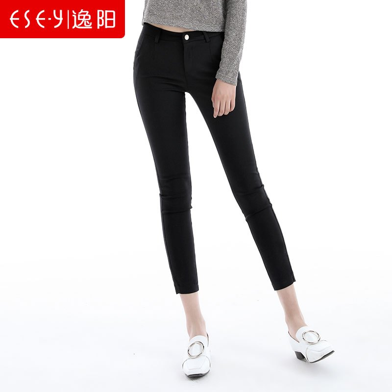 逸阳女裤逸阳春季修身显瘦九分裤紧身显瘦铅笔牛仔裤子女裤0371ME_2