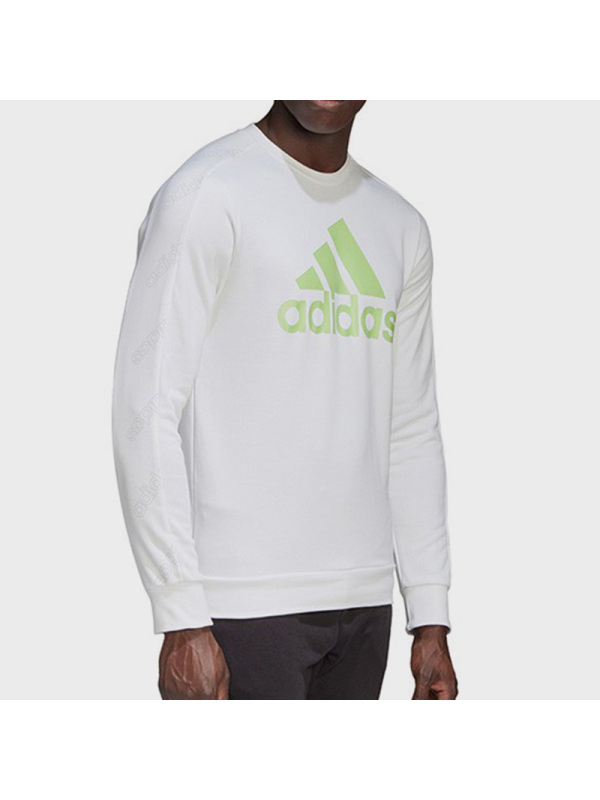 Adidas阿迪达斯2020秋季新款男子圆领白色套头衫运动服卫衣GJ6591