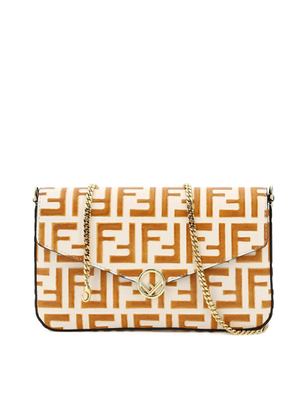 预售 芬迪FENDI KAN I三合一链条包 F环标老花款 女士链条单肩包 8BS032