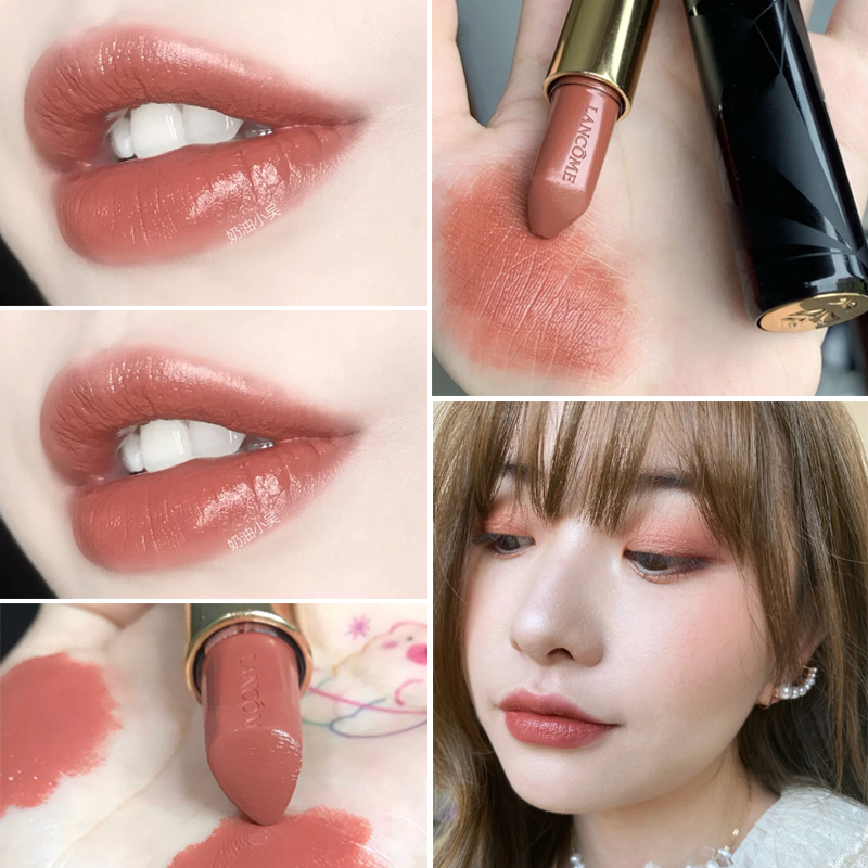 专柜正品顺丰速运兰蔻lancome菁纯丝绒宝石切割雾面哑光唇膏274蜜桃