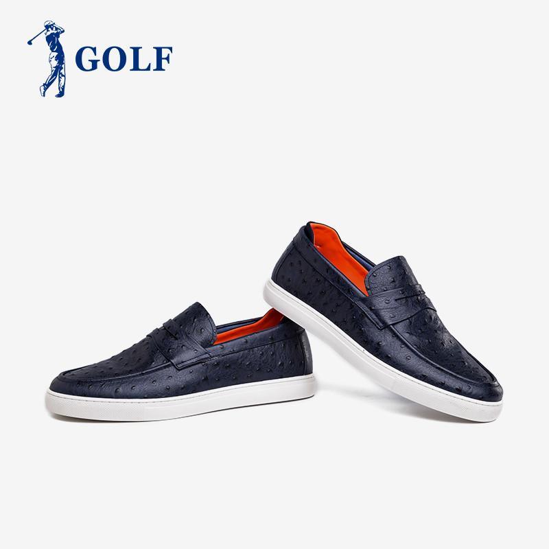 GOLF/高尔夫头层牛皮乐福鞋潮鞋英伦皮鞋商务真皮男士时尚休闲鞋