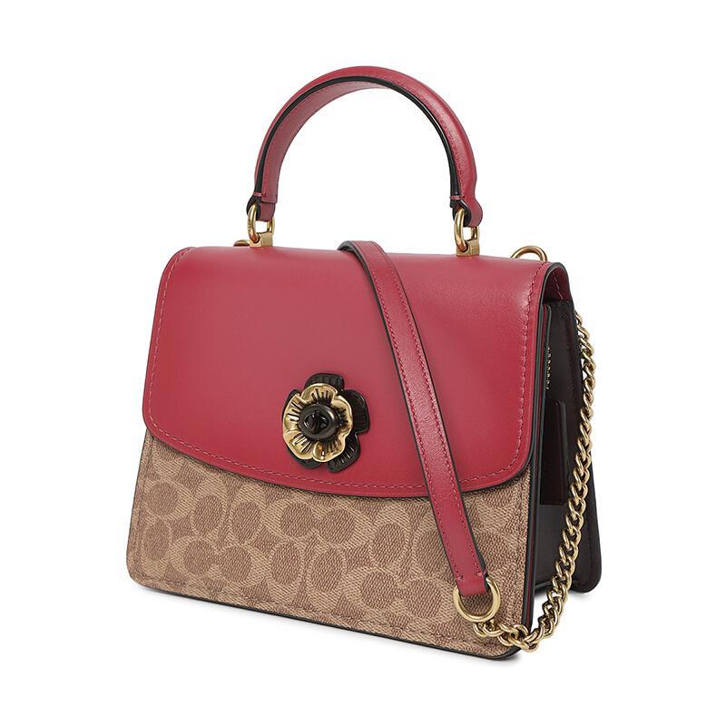 coach蔻驰奢侈品女士专柜款皮质经典涂层手提单肩包79274