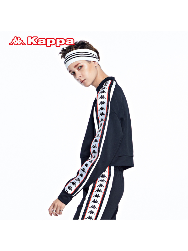 KAPPA/卡帕女子运动服秋款休闲圆领串标针织卫衣|K0762WT30