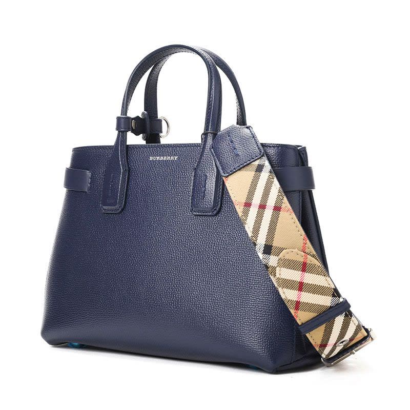 BURBERRY/博柏利 女包小号Banner格纹肩带手拎包 4076636图片