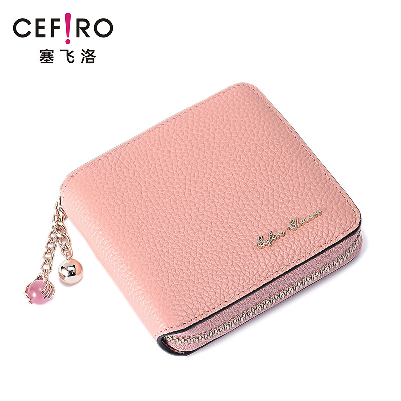 CEFIRO塞飞洛2018新品女士横款钱包短款日韩学生两折叠小清新皮夹
