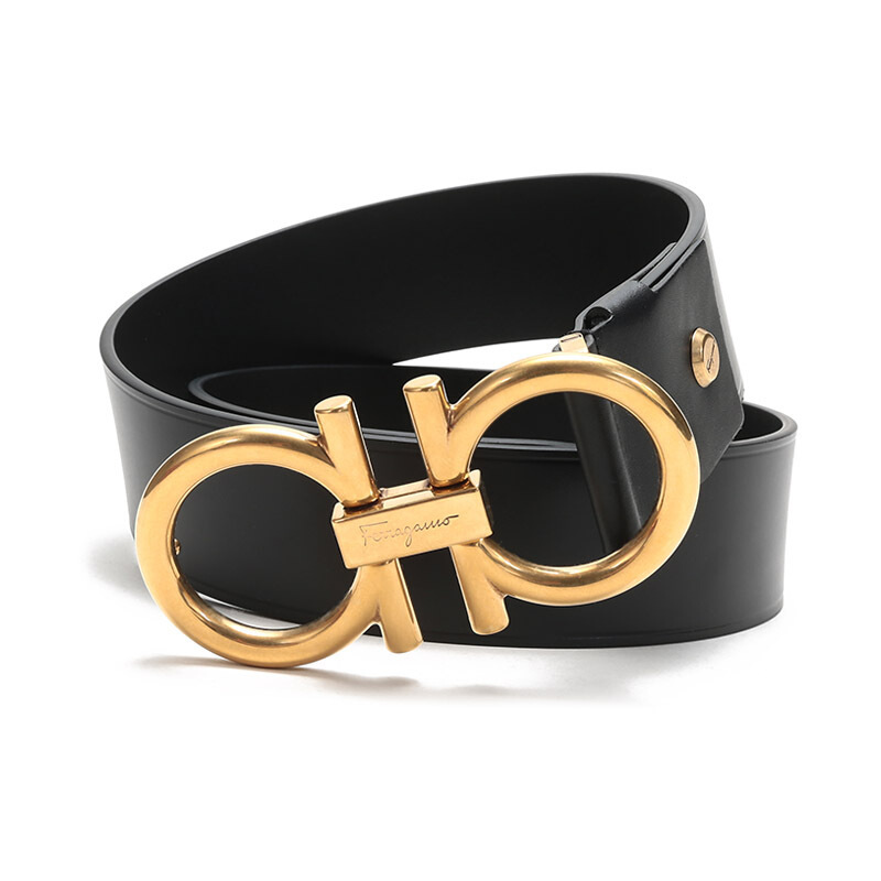 salvatoreferragamo菲拉格慕男款牛皮板扣式皮带腰带679991