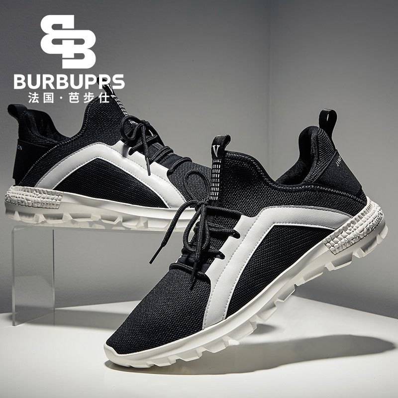 burbupps法国芭步仕男鞋运动鞋男韩版潮流透气网面休闲跑步鞋子男潮鞋