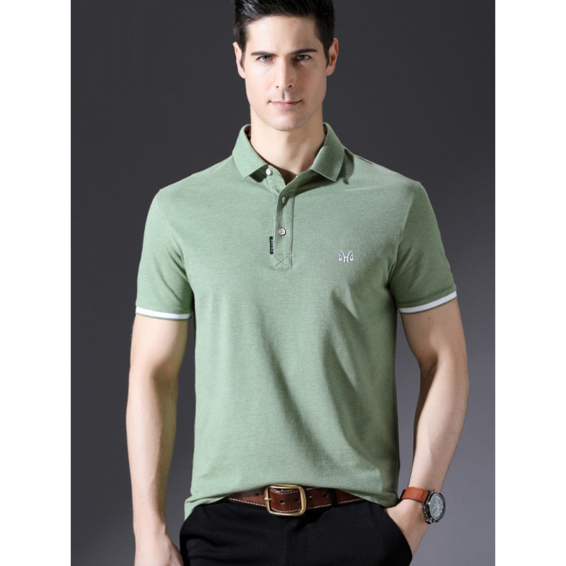 恒源祥男短袖t恤夏季翻领青年休闲polo衫纯色半袖t恤