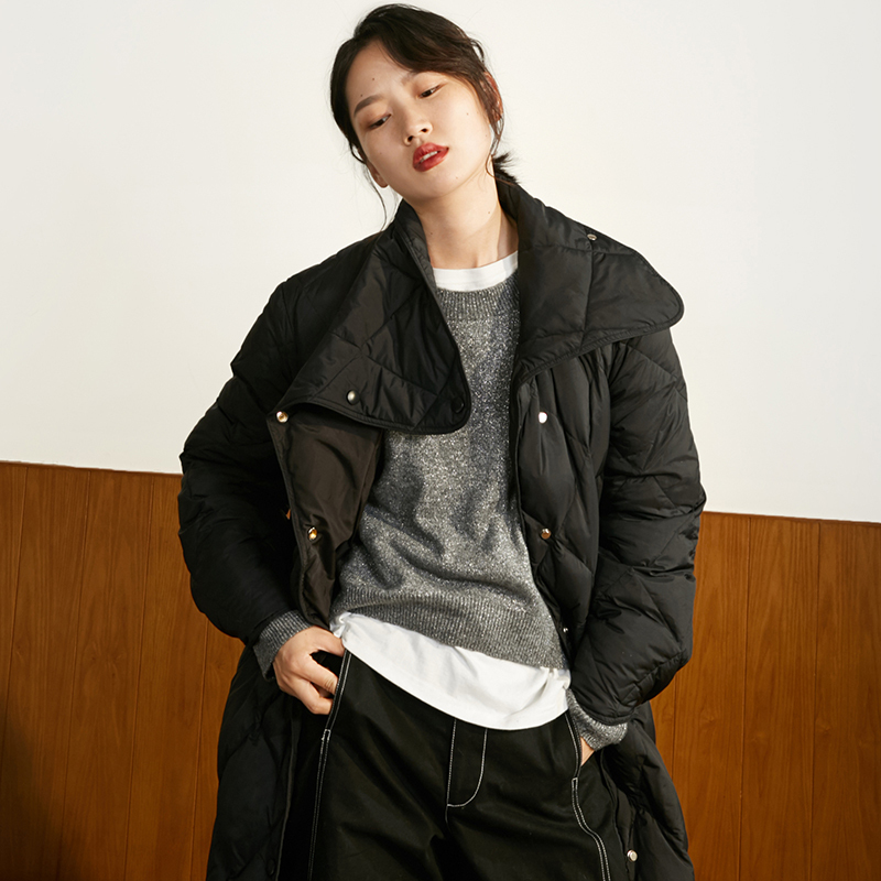 森宿Y圆领套头针织衫女秋冬装2018韩版宽松长袖简约短款上衣