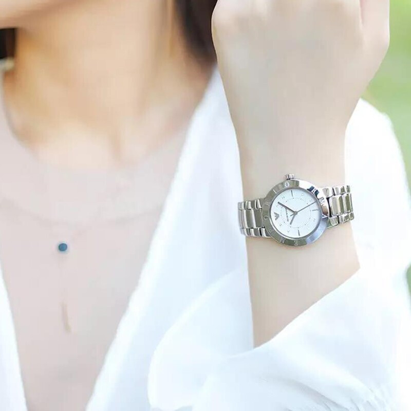 Emporio Armani 阿玛尼手表 欧美表 满天星女士腕表 皮带钢带女表石英表 AR11250