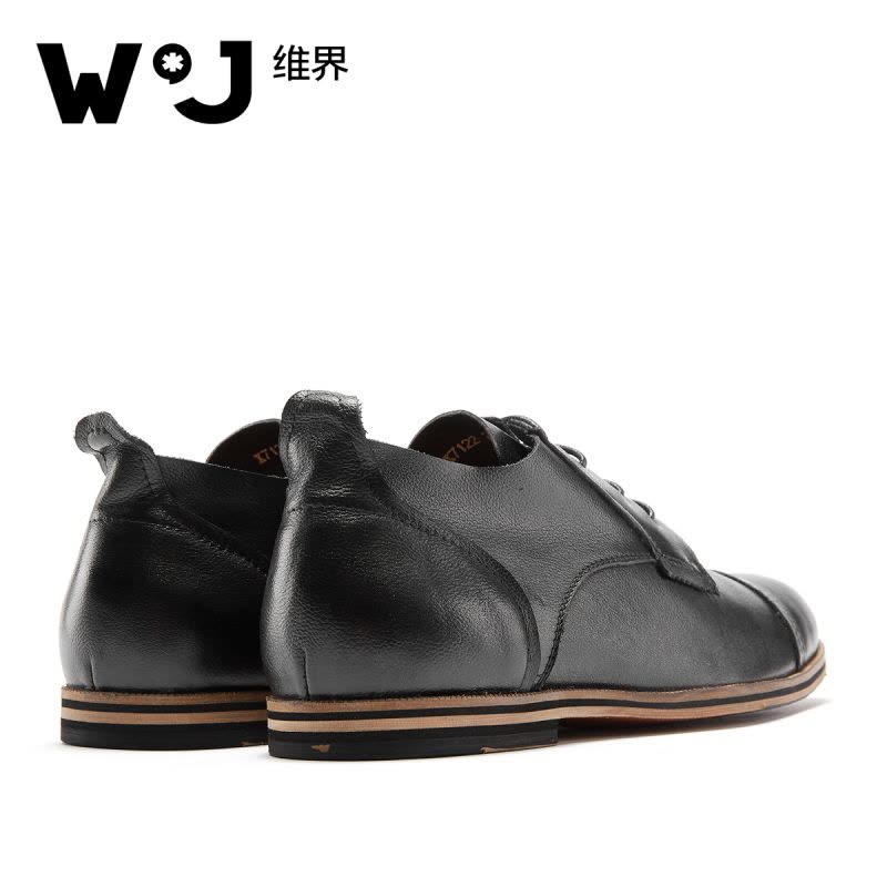 维界维界皮靴男春秋新款真皮英伦风时尚休闲鞋个性青春潮流百搭马丁靴图片